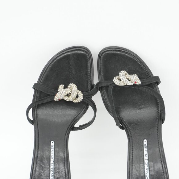 Snake Heels Rhinestone SERPENT Sandals Made in ITALY Size 8.5 - Picture 6 of 9